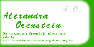alexandra orenstein business card